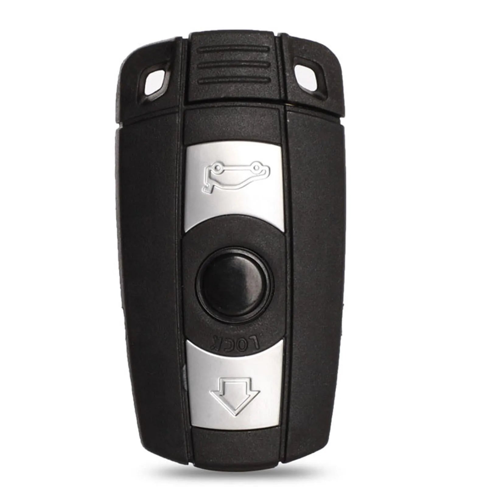 BMW semi-intelligent remote car key fob with three-button design and metal/plastic construction