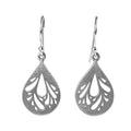 Retro hollow water drops earrings in 925 sterling silver with drop shape design