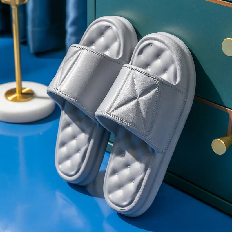 EVA bath slippers with thick sole in various colours for bathroom safety