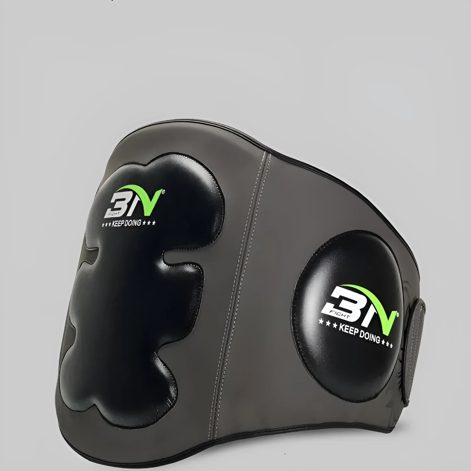 Boxing chest protection target with waist strap in dark grey and khaki colours