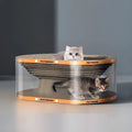 Transparent PVC and corrugated board cat scratch board nest tunnel toy