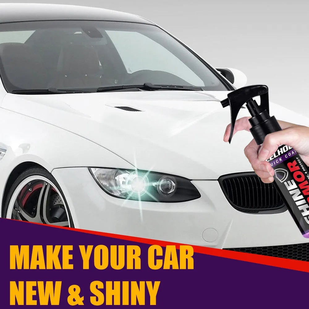 Purple liquid car nano coating spray bottle in 30ml or 100ml sizes for exterior protection.