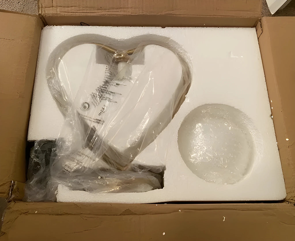 White heart-shaped decorative LED lamp with warm white lights