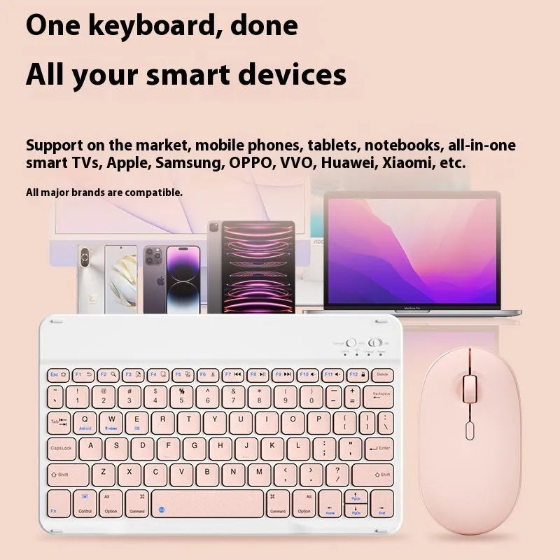 Bluetooth keyboard and rechargeable mouse bundle in multiple colour options including elegant white and dark night green