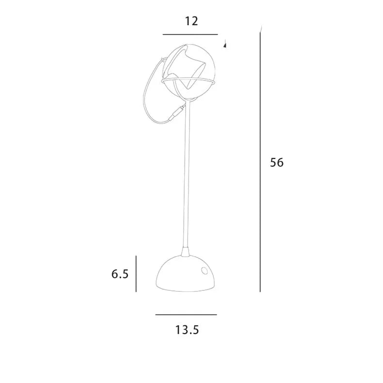 Glass desk lamp with dimmable touch control for LED bulbs