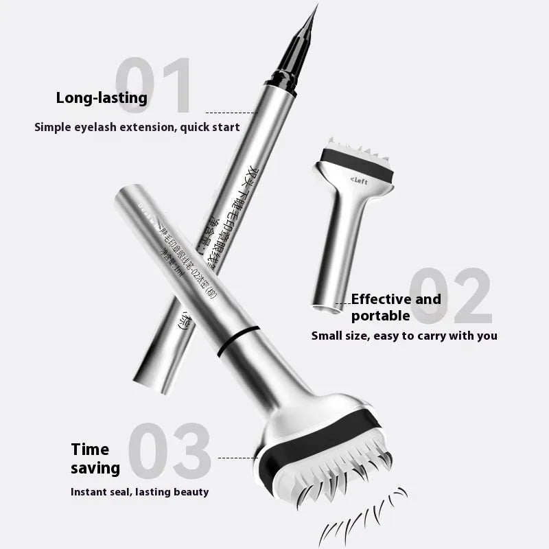 Double-headed lower eyelash seal eyeliner pen and lotion in black and brown
