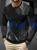 Men's milk silk long sleeve pullover in round neck design showing casual style