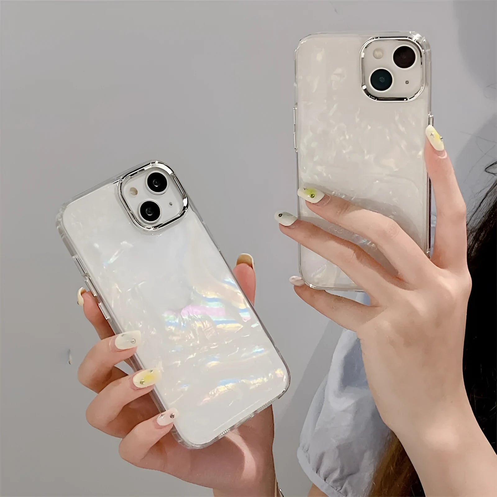 Super Fairy Dream Shell Pattern TPU Phone Case for iPhone 14 Pro - White Fantasy Shell Design