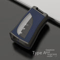 Lexus car key case cover in black, made from zinc alloy and TPU, shown in single shell style.