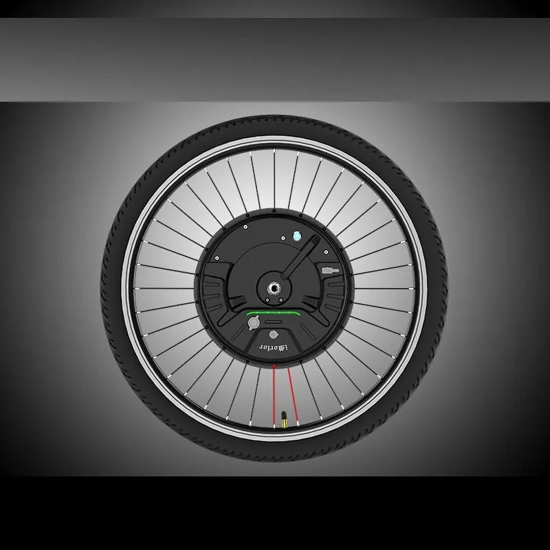 Imotor 3.0 black alloy hub motor wheel for electric bicycle conversion.