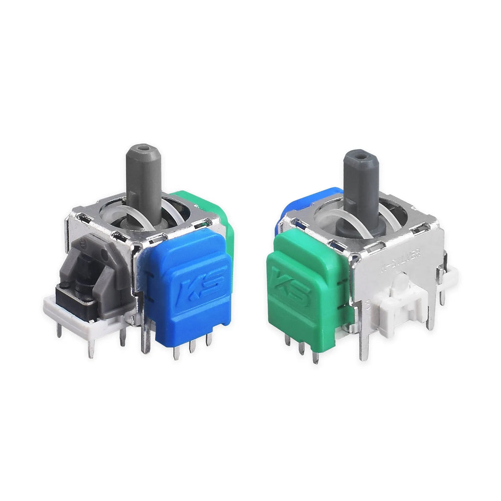 Hall-effect magnetic joystick replacement component for PS5, PS4, Xbox and Nintendo Switch controllers.