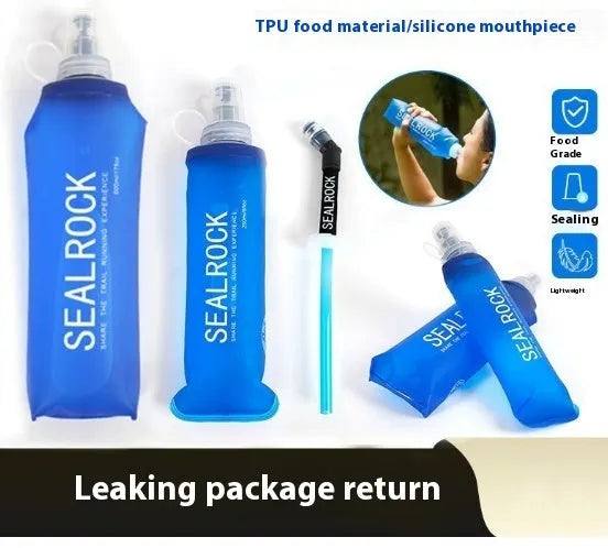 Off-road style plastic portable drinking straw with suction tube for outdoor hydration