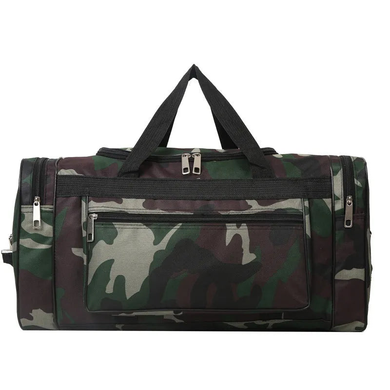 Camouflage pattern luggage bag with 20L capacity and waterproof fabric