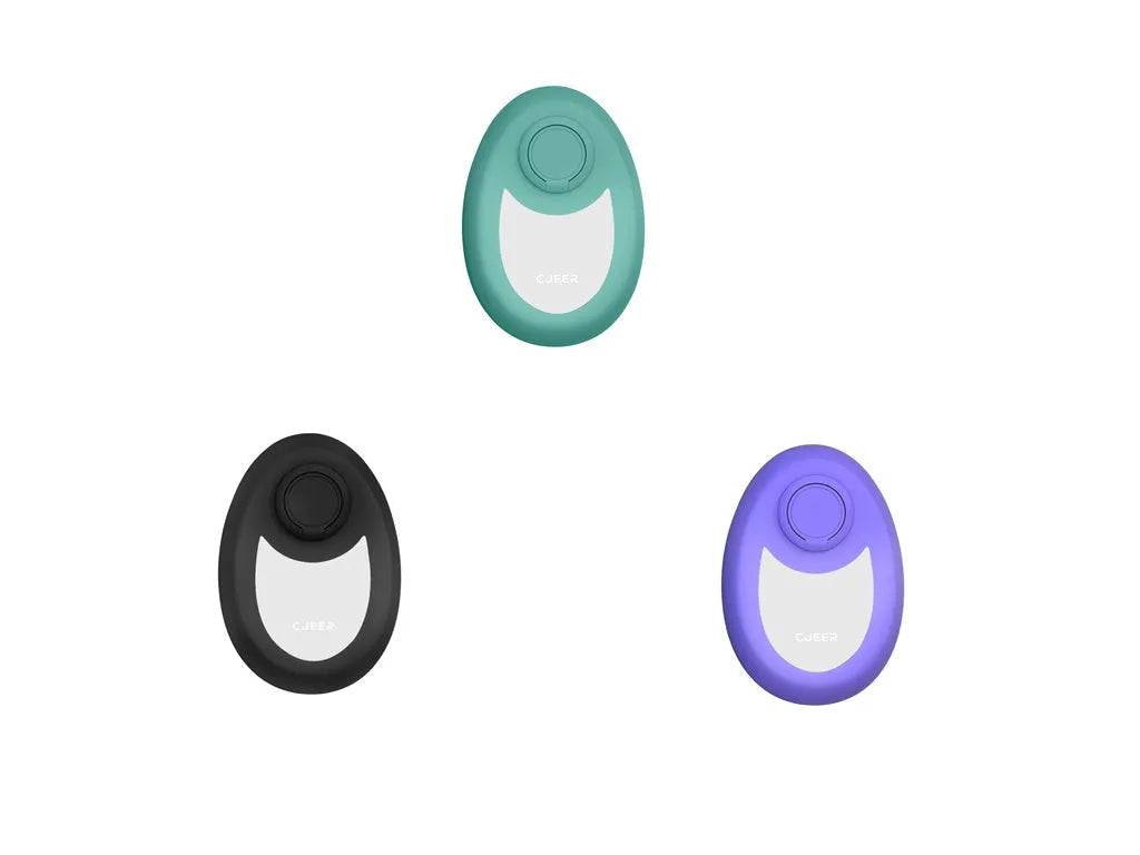 CJEER upgraded crystal hair removal eraser device in green, purple, or black with metal finger ring.