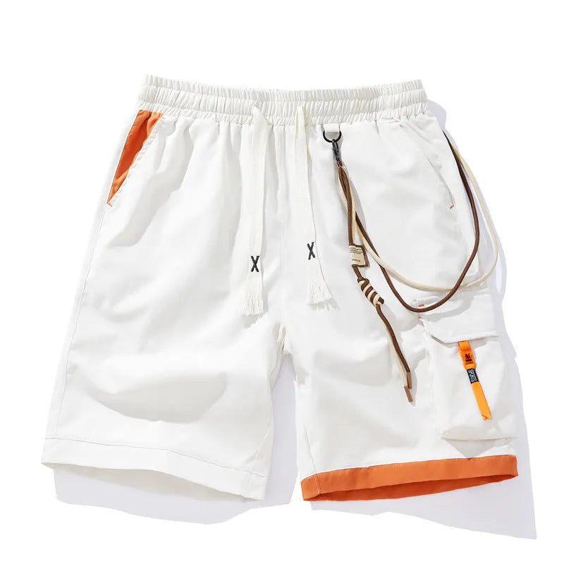 Men's plus size bamboo fibre sports shorts in loose fit with elastic waistband