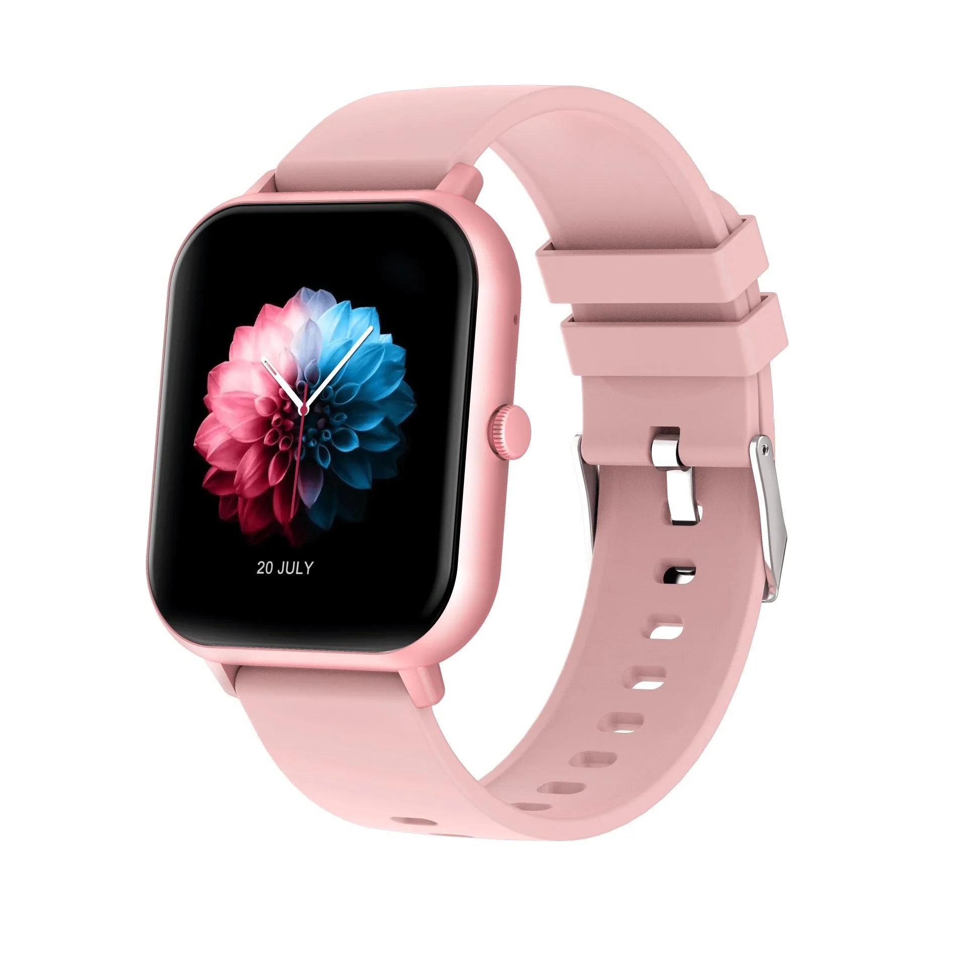 AI voice Bluetooth smart watch with a TFT touch screen displayed in multiple colour options