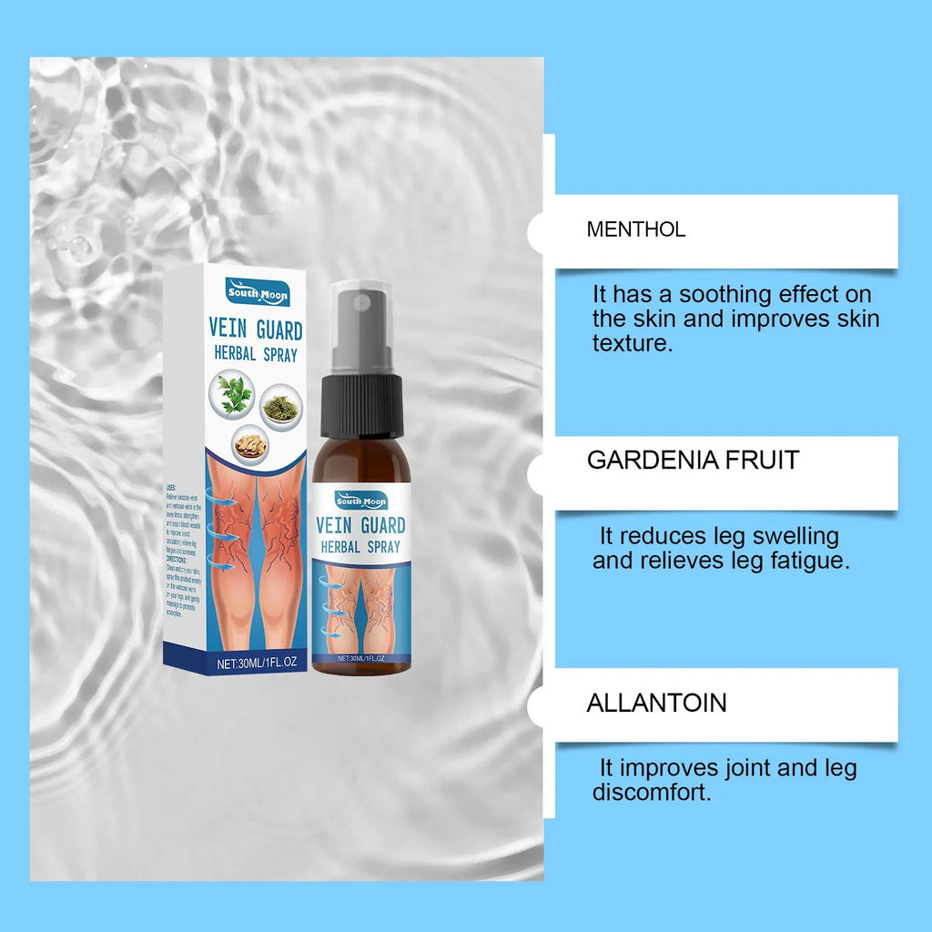 30ml herbal body care spray bottle with botanical extracts and menthol