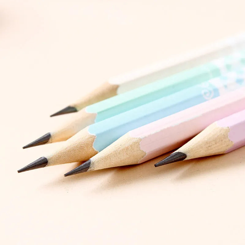 Basswood six-angle thermal transfer drafting pencil with HB refills