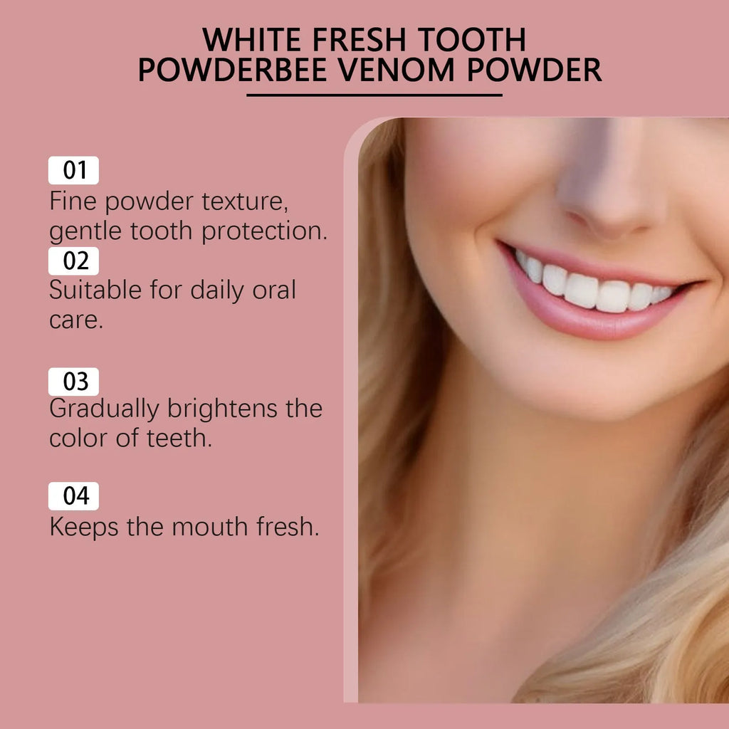 Bright White Stain Removing Tooth Powder 120g with baking soda and peppermint